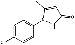 1-(4-氯苯基)-5-甲基-1,2-二氢-3H-吡唑-3-酮分子式结构图