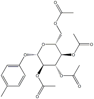 (2R,3R,4S,5R,6S)-2-(acetoxymethyl)-6-(p-tolyloxy)tetrahydro-2H-pyran-3,4,5-triyl triacetate分子式结构图