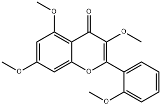 2',3,5,7-Tetramethoxyflavone分子式结构图