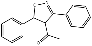 1-(4,5-Dihydro-3,5-diphenylisoxazol-4-yl)ethanone分子式结构图