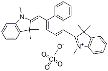 2-[5-(1,3-二氢-1,3,3-三甲基-2H-吲哚-2-亚基)-2-苯基-1,3-戊二烯-1-基]-1,3,3-三甲基-3H-吲哚高氯酸盐分子式结构图