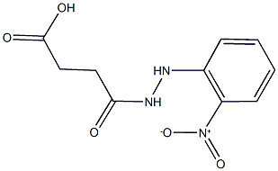 4-(2-{2-nitrophenyl}hydrazino)-4-oxobutanoic acid分子式结构图