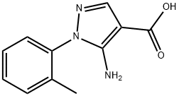 5-氨基-1-(O-甲苯基)-1H-哌唑-4-羧酸分子式结构图