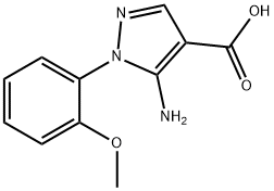 5-氨基-1-(2-甲氧苯基)-1H-哌唑-4-羧酸分子式结构图