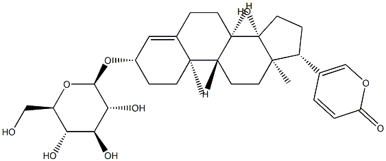 3β-(β-D-Glucopyranosyloxy)-14-hydroxybufa-4,20,22-trienolide分子式结构图