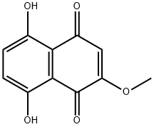 2-Methoxy-5,8-dihydroxynaphthalene-1,4-dione分子式结构图