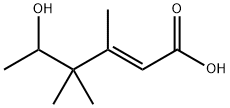 (E)-5-Hydroxy-3,4,4-trimethyl-2-hexenoic acid分子式结构图