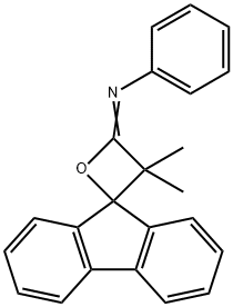 N-[3',3'-Dimethylspiro[9H-fluorene-9,2'-oxetan]-4'-ylidene]benzenamine分子式结构图