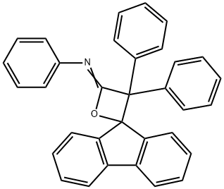 N-(3',3'-Diphenylspiro[[9H]-fluorene-9,2'-oxetan]-4'-ylidene)aniline分子式结构图