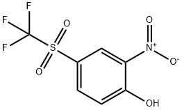 2-硝基-4-((三氟甲基)磺酰基)苯酚分子式结构图