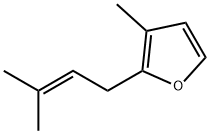 3-甲基-2-(3-甲基-2-丁烯基)呋喃分子式结构图