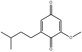 2-Isopentyl-6-methoxy-2,5-cyclohexadiene-1,4-dione分子式结构图