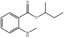 2-(Methylamino)benzenethiocarboxylic acid S-butyl ester分子式结构图