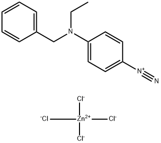 4-重氮-N-苄基-N-乙基氯化苯胺氯化锌复盐分子式结构图