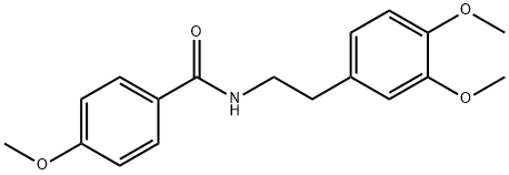 N-[2-(3,4-dimethoxyphenyl)ethyl]-4-methoxybenzamide分子式结构图