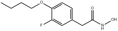 2-(4-Butoxy-3-fluorophenyl)acetohydroxamic acid分子式结构图