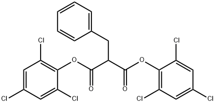 DI(2,4,6-TRICHLOROPHENYL) 2-BENZYLMALONATE分子式结构图