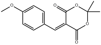 5-[(4-METHOXYPHENYL)METHYLENE]-2,2-DIMETHYL-1,3-DIOXANE-4,6-DIONE分子式结构图