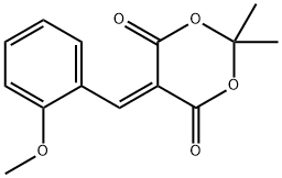 5-(2-甲氧基苯亚甲基)-2,2-二甲基-1,3-二噁烷-4,6-二酮分子式结构图