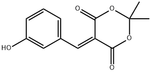 5-(3-HYDROXYBENZYLIDENE)-2,2-DIMETHYL-1,3-DIOXANE-4,6-DIONE分子式结构图