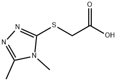 (4,5-DIMETHYL-4 H-[1,2,4]TRIAZOL-3-YLSULFANYL)-ACETIC ACID分子式结构图