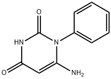 6-AMINO-1-PHENYL-1H-PYRIMIDINE-2,4-DIONE分子式结构图