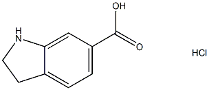 吲哚啉-6-羧酸盐酸盐分子式结构图