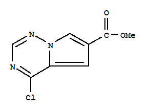 4-氯吡咯并[1,2-F][1,2,4]三嗪-6-甲酸甲酯分子式结构图