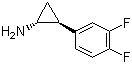 (1R 反式)-2-(3,4-二氟苯基)环丙胺盐酸盐分子式结构图