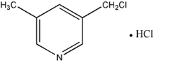 3-甲基-5-氯甲基吡啶盐酸盐分子式结构图