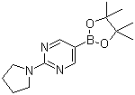 2-(1-吡咯烷基)嘧啶-5-硼酸频哪酯分子式结构图