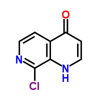 8-氯-1H-1,7-二氮杂萘-4-酮分子式结构图