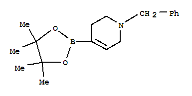 1-苄基-1,2,3,6-四氢吡啶-4-硼酸频哪醇酯分子式结构图