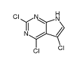 2,4,5-三氯-7H-吡咯[2,3-D]嘧啶分子式结构图