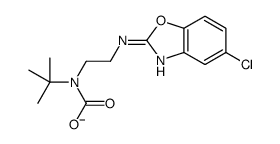 N-[2-[(5-氯-2-苯并恶唑基)氨基]乙基]氨基甲酸叔丁酯分子式结构图