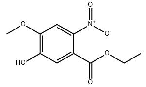 5-羟基-4-甲氧基-2-硝基苯甲酸乙酯分子式结构图