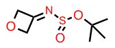 3-[(叔丁基亚磺酰基)亚氨基]氧杂环丁烷分子式结构图