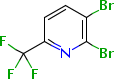 2,3-二溴-6-三氟甲基吡啶分子式结构图