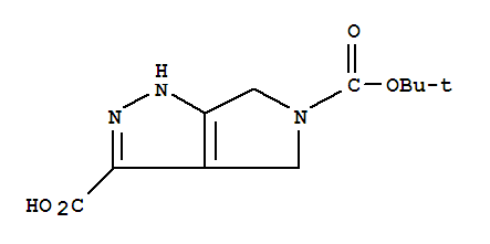 4,6-二氢吡咯并[3,4-C]吡唑-3,5(1H)-二甲酸5-叔丁酯分子式结构图