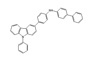 N-(4-(9-苯基咔唑-3-基)苯基)联苯-4-胺分子式结构图