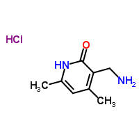 3-(氨甲基)-4,6-二甲基-1H-吡啶-2-酮盐酸盐分子式结构图