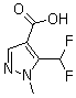 5-二氟甲基-1-甲基-1H-吡唑-4-羧酸分子式结构图