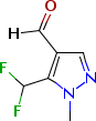 4-醛基-5-(二氟甲基)-1-甲基-1H-吡唑分子式结构图