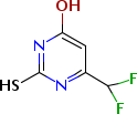 4-羟基-6-(二氟甲基)嘧啶-2-硫醇分子式结构图