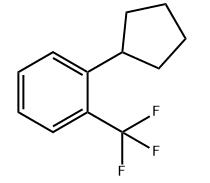 1-环戊基-2-(三氟甲基)苯分子式结构图