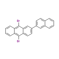 9,10-二溴-2-(2-萘基)蒽分子式结构图