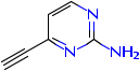 4-乙炔基嘧啶-2-胺分子式结构图