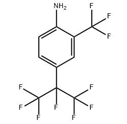 2-三氟甲基-4-(七氟异丙基)苯胺分子式结构图