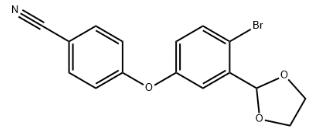 4-[4-溴-3-(1,3-二氧杂环戊烷-2-基)苯氧基]苯甲腈分子式结构图