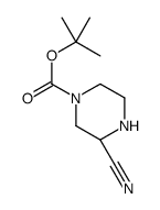 1-BOC-3-氰基哌嗪分子式结构图